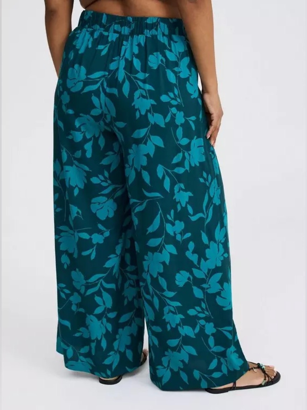Torrid High-Rise Pull-On Wide-Leg Pants – Vanessa Floral Match To Paper – Size 0 - Picture 3 of 16